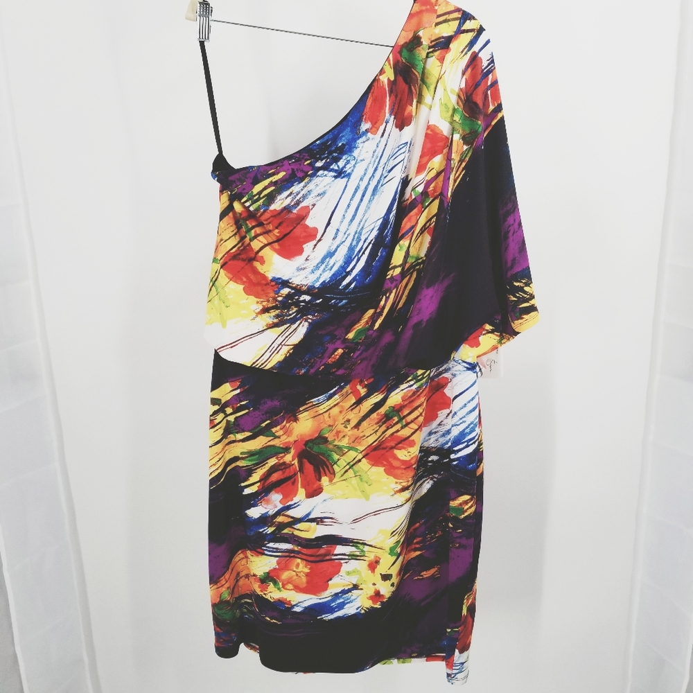 Jessica Simpson Fireworks One Shoulder Dress